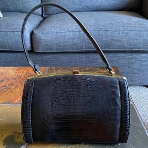 Vintage Palizzio Lizard Clamshell Handb…
